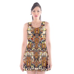Lady Panda Goes Into The Starry Gothic Night Scoop Neck Skater Dress by pepitasart