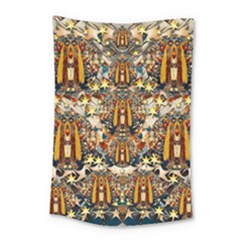 Lady Panda Goes Into The Starry Gothic Night Small Tapestry by pepitasart