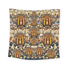 Lady Panda Goes Into The Starry Gothic Night Square Tapestry (small) by pepitasart