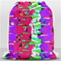 Colorful Glitch Pattern Design Drawstring Bag (Large) View1