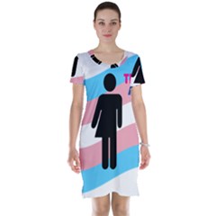 Transgender  Short Sleeve Nightdress by Valentinaart