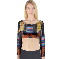 Anubis Long Sleeve Crop Top by dawnsiegler