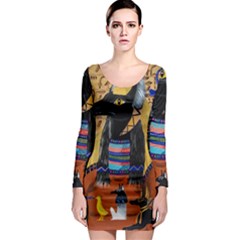Anubis Long Sleeve Bodycon Dress by dawnsiegler