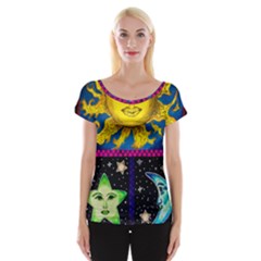 Celestial Skies Women s Cap Sleeve Top by dawnsiegler