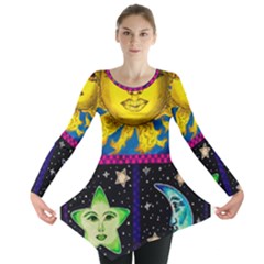 Celestial Skies Long Sleeve Tunic  by dawnsiegler