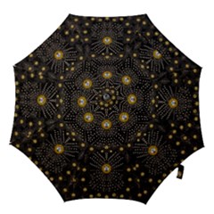 Lace Of Pearls In The Earth Galaxy Pop Art Hook Handle Umbrellas (small) by pepitasart