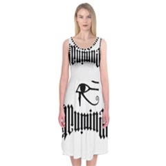 Illuminati Midi Sleeveless Dress by Valentinaart