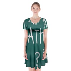 Maths School Multiplication Additional Shares Short Sleeve V-neck Flare Dress by Mariart