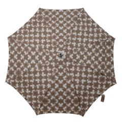 Stylized Leaves Floral Collage Hook Handle Umbrellas (medium) by dflcprints