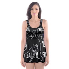 Basketball Never Stops Skater Dress Swimsuit by Valentinaart