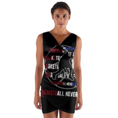 Basketball Never Stops Wrap Front Bodycon Dress by Valentinaart