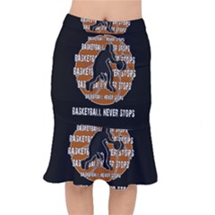 Basketball Never Stops Mermaid Skirt by Valentinaart
