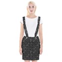 Linear Abstract Black And White Braces Suspender Skirt View1