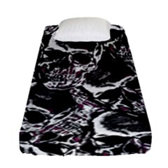 Skulls Pattern Fitted Sheet (single Size) by ValentinaDesign
