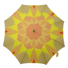 Wave Chevron Plaid Circle Polka Line Light Yellow Red Blue Triangle Hook Handle Umbrellas (small) by Mariart