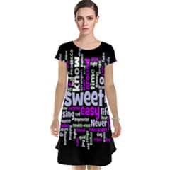 Writing Color Rainbow Sweer Love Cap Sleeve Nightdress by Mariart