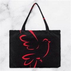 Dove Red Black Fly Animals Bird Medium Tote Bag by Mariart