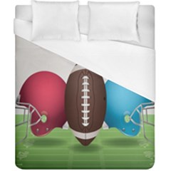 Helmet Ball Football America Sport Red Brown Blue Green Duvet Cover (california King Size) by Mariart