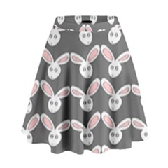 Tagged Bunny Illustrator Rabbit Animals Face High Waist Skirt by Mariart