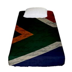 Vintage Flag - South Africa Fitted Sheet (single Size) by ValentinaDesign