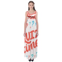 Question Mark Quiz Time Empire Waist Maxi Dress by Mariart