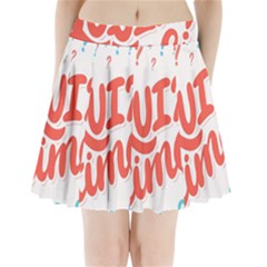 Question Mark Quiz Time Pleated Mini Skirt by Mariart