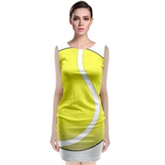 Tennis Ball Ball Sport Fitness Sleeveless Velvet Midi Dress by Nexatart