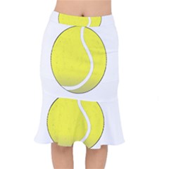 Tennis Ball Ball Sport Fitness Mermaid Skirt by Nexatart