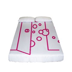 Deep Clean Bubbel Door Pink Polka Circle Fitted Sheet (full/ Double Size) by Mariart