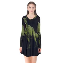 Dinosaurs T-rex Flare Dress by Valentinaart