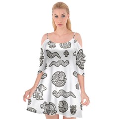 Aztecs Pattern Cutout Spaghetti Strap Chiffon Dress by Valentinaart