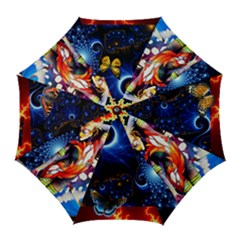  fractal Flamethrower - Golf Umbrella by livingbrushlifestyle