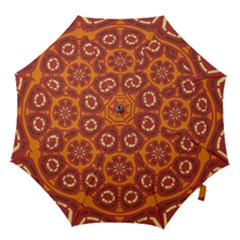 Dark Red Abstract Hook Handle Umbrellas (small) by linceazul