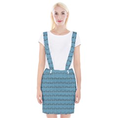Bicycles Pattern Braces Suspender Skirt by linceazul