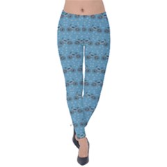 Bicycles Pattern Velvet Leggings by linceazul