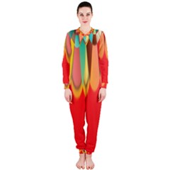Colors On Red Onepiece Jumpsuit (ladies)  by linceazul
