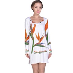 Bird Of Paradise Long Sleeve Nightdress by Valentinaart