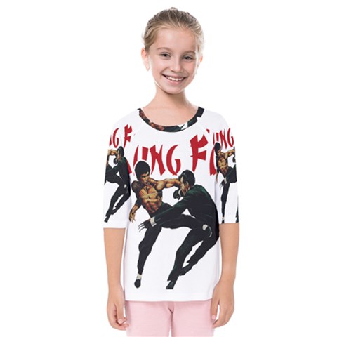 Kung Fu  Kids  Quarter Sleeve Raglan Tee by Valentinaart