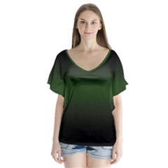 Decorative Pattern Flutter Sleeve Top by ValentinaDesign