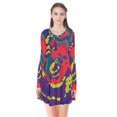 Abstract Art Flare Dress by ValentinaDesign