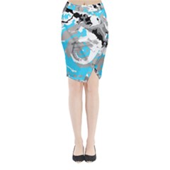 Abstract Art Midi Wrap Pencil Skirt by ValentinaDesign