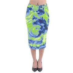 Abstract Art Velvet Midi Pencil Skirt by ValentinaDesign
