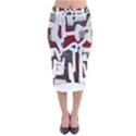 Abstract art Velvet Midi Pencil Skirt View1
