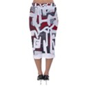 Abstract art Velvet Midi Pencil Skirt View2