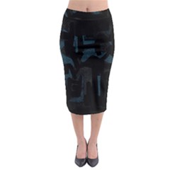 Abstract Art Midi Pencil Skirt by ValentinaDesign