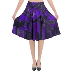 Abstract Art Flared Midi Skirt by ValentinaDesign