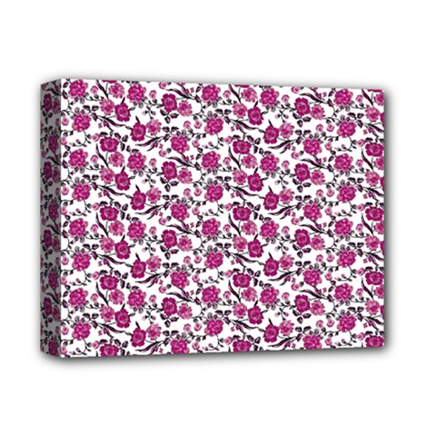 Roses Pattern Deluxe Canvas 14  X 11  by Valentinaart