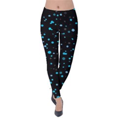 Dots Pattern Velvet Leggings by ValentinaDesign