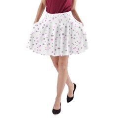 Dots Pattern A-line Pocket Skirt by ValentinaDesign