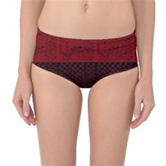 Abstract Art  Mid-waist Bikini Bottoms by ValentinaDesign